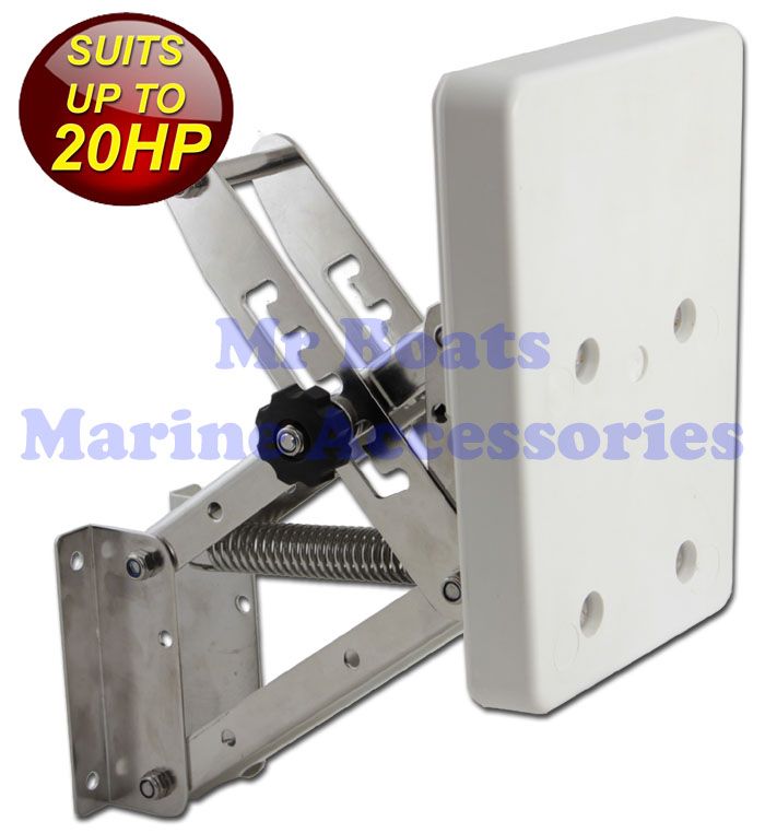 AUXILARY OUTBOARD BRACKET ★ STAINLESS STEEL ★MOTORS UPTO 20HP OR 55KGS